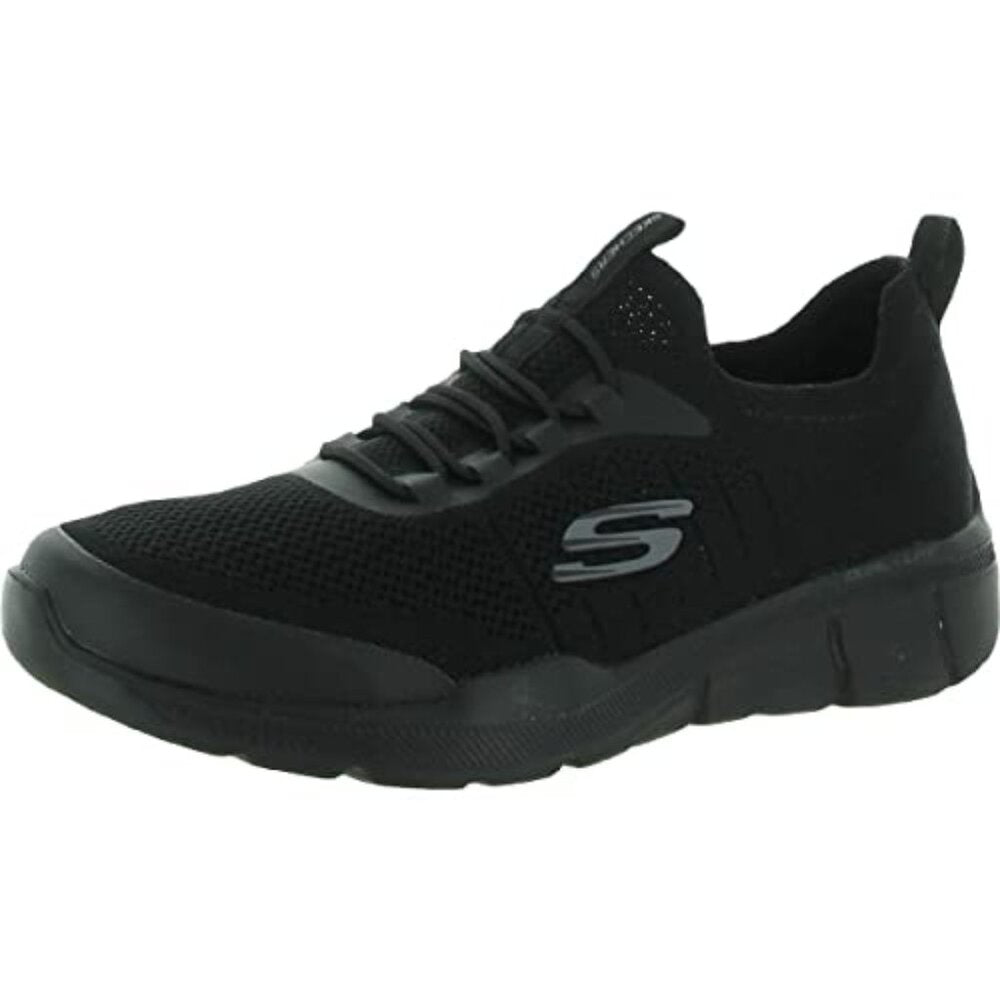 Men's Skechers Memory Foam Mesh Knit Bungee Lace Sneakers - Black - 9.5 - NIB