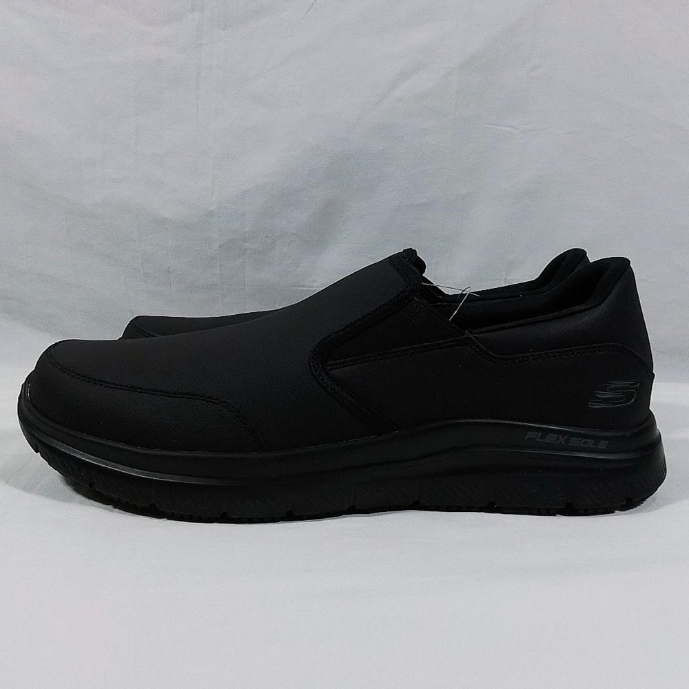 Skechers Men's Work Footwear Slip Resistant Slip On Shoes-Black-Various …