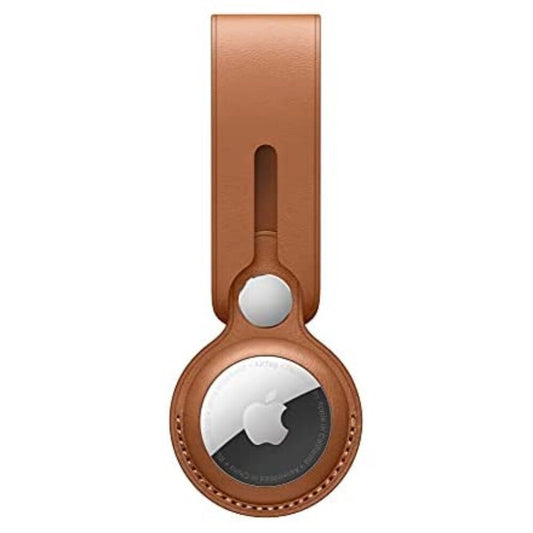 1pc-Apple AirTag LEATHER Loop-Saddel Brown-NIB