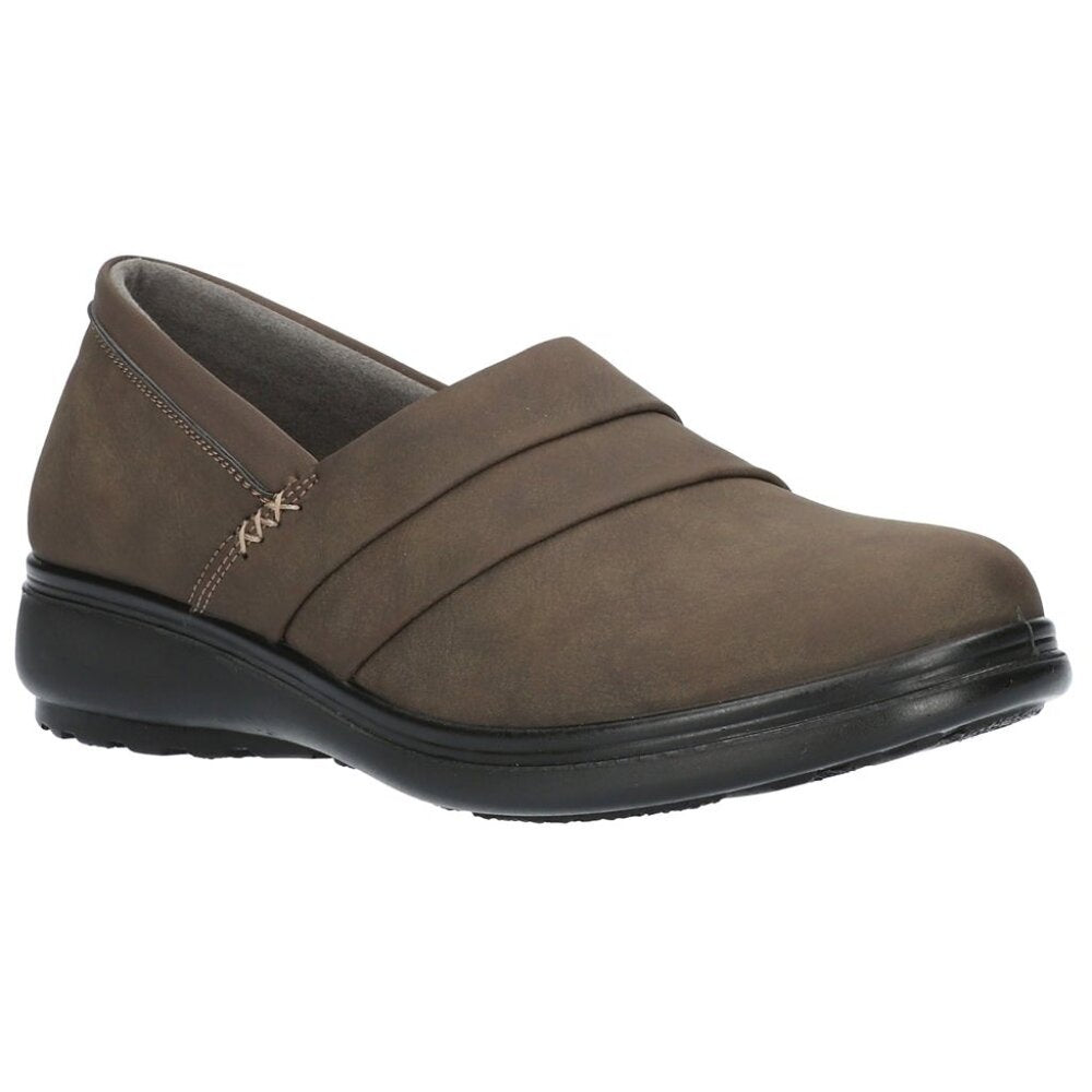 Women's Easy Street Maybell Slip On Casual Shoes - Smoke Matte - 10W - NIB
