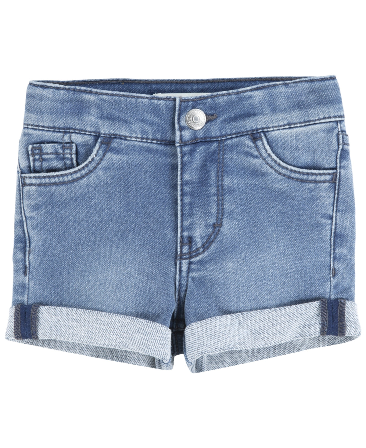 Levi's Baby Girls' Girlfriend Denim Shorty Shorts 18 Months Blue NWT