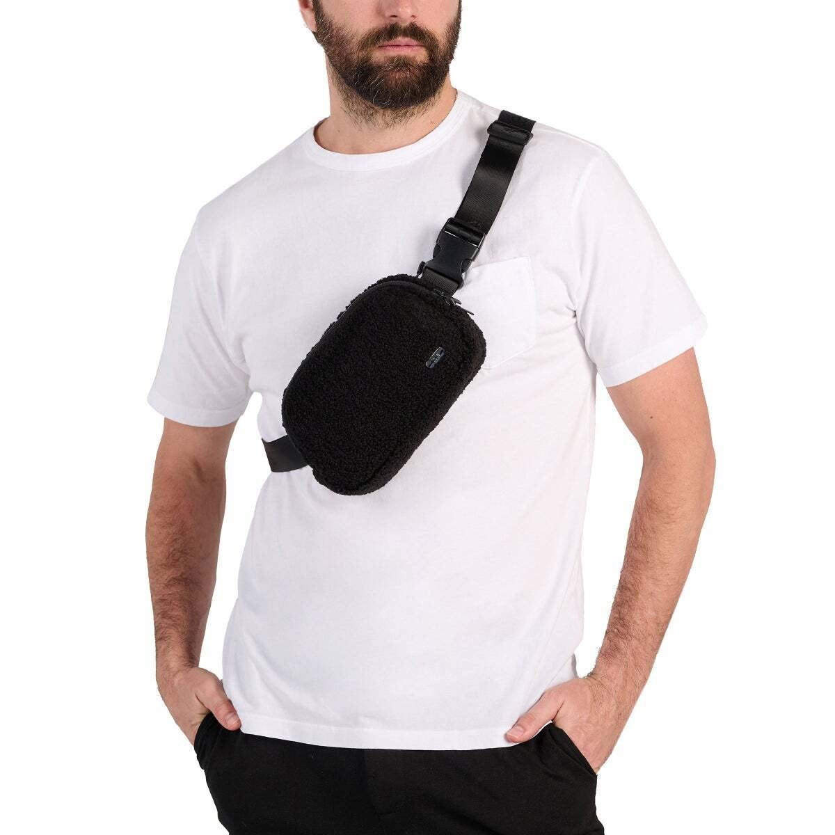 Lole Fleece Belt Bag Black NWT