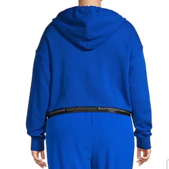 Women's Sport Illustrated Long Sleeve Hoodie-Blue-3X-NWT
