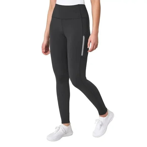 Mondetta Women's High Waist Active Leggings with Reflective Zippers S  NWT