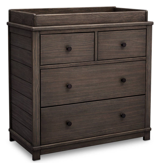 Simmons Kids' Slumbertime Monterey 4 Drawer Dresser with Changing Top Rustic Gray. Open Box