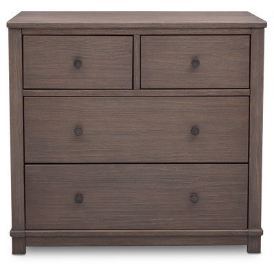 Simmons Kids' Slumbertime Monterey 4 Drawer Dresser with Changing Top Rustic Gray. Open Box