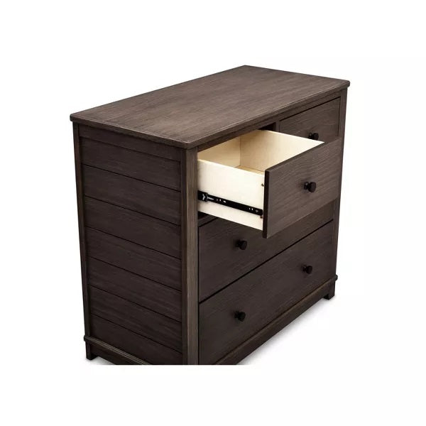 Simmons Kids' Slumbertime Monterey 4 Drawer Dresser with Changing Top Rustic Gray. Open Box