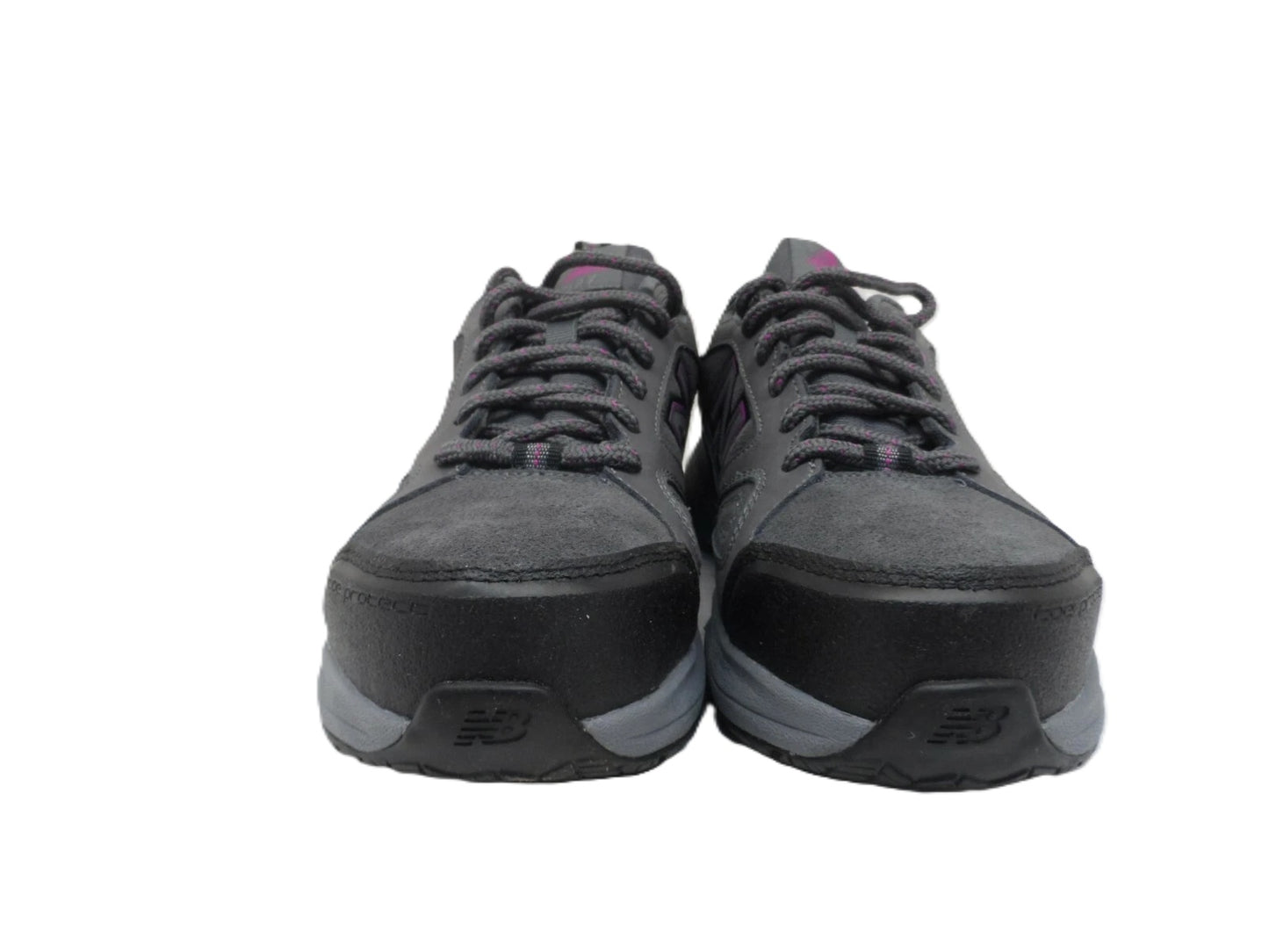 New Balance Women's 627v2 Steel Toe Work Shoes 7 Wide Grey/Purple NWOB