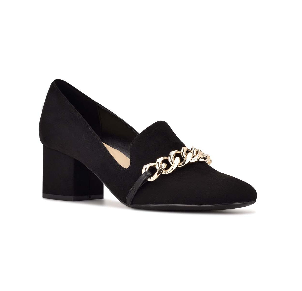 Women's Nine West Rant2 Block Heel Loafers - Black - 9 - NIB