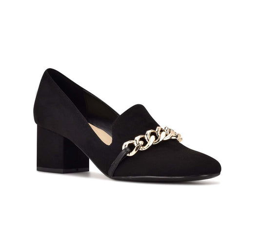 Women's Nine West Rant2 Block Heel Loafers - Black - 9 - NIB