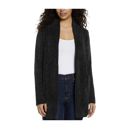 Orvis Women's Chenille Cardigan Sweater XS Black NWOT