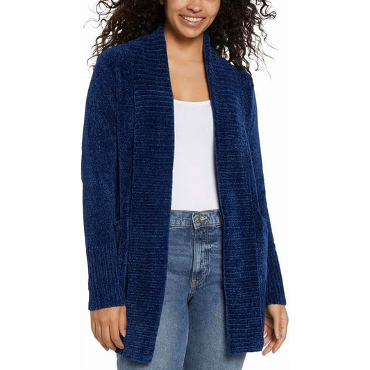 Orvis Women's Chenille Cardigan Sweater XS Blue NWOT