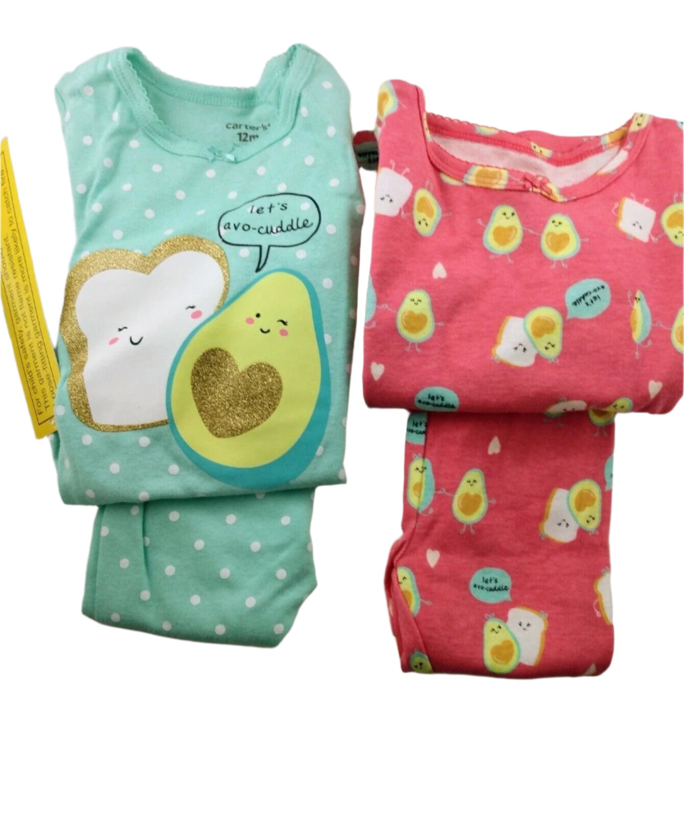 Baby Girl's Carter's 4 Pc Avocado Toast PJ Set - Var Szs - NWT
