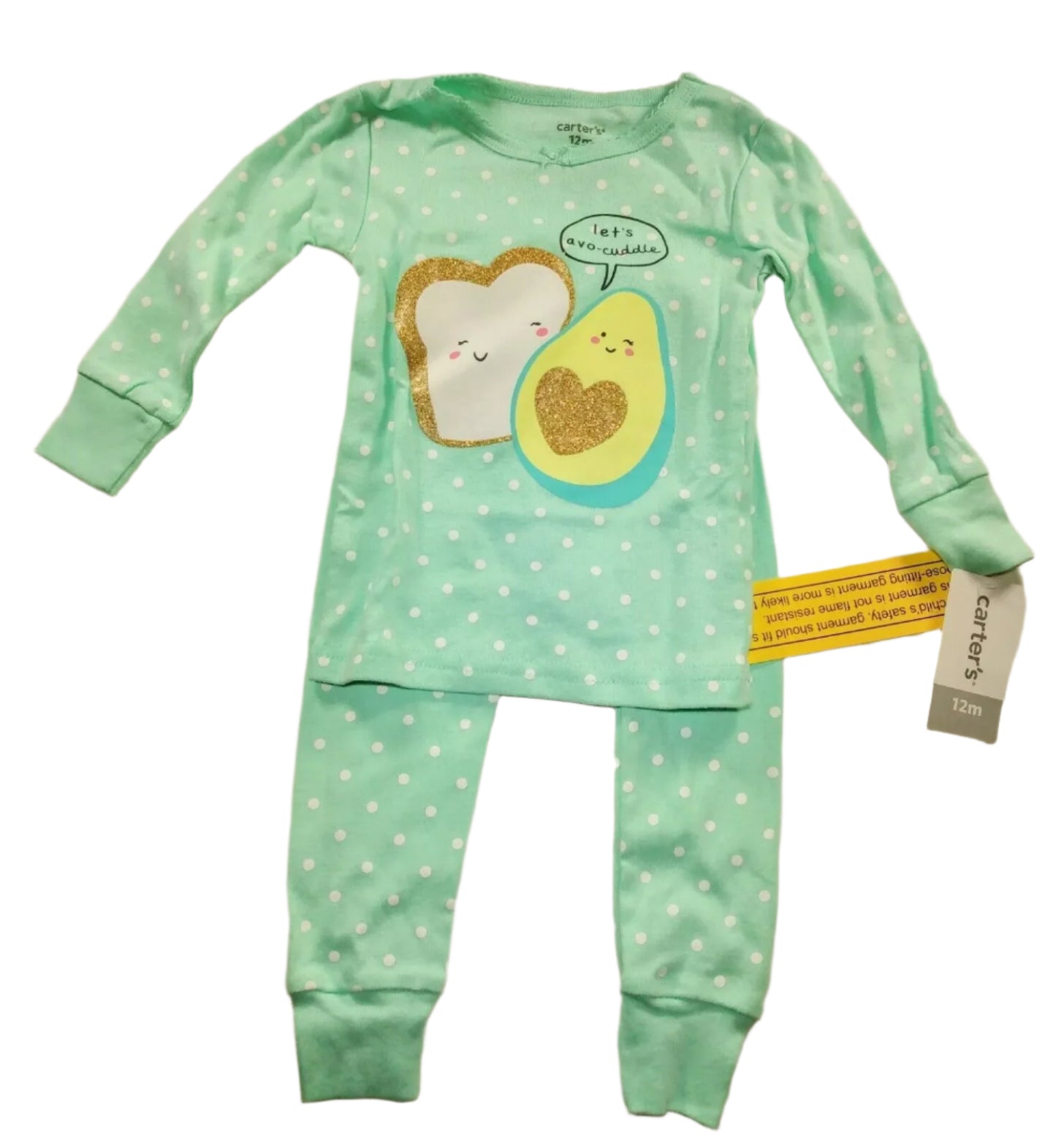 Baby Girl's Carter's 4 Pc Avocado Toast PJ Set - Var Szs - NWT
