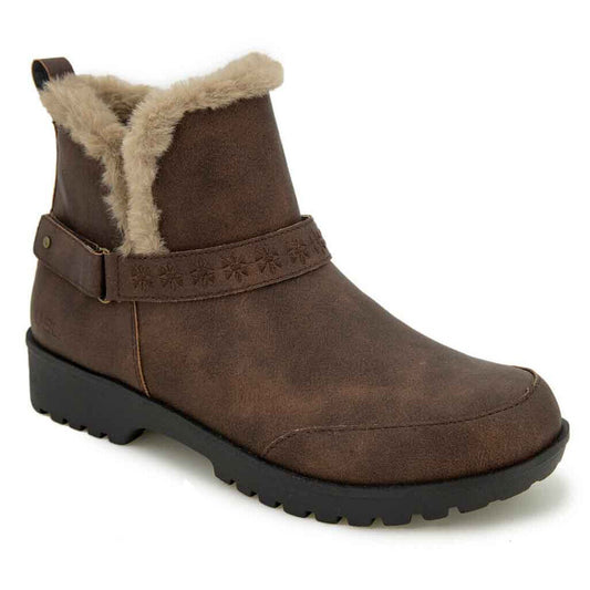 Women's JSport Norway Faux Fur Lined Ankle Boots - Brown - 8 - NIB