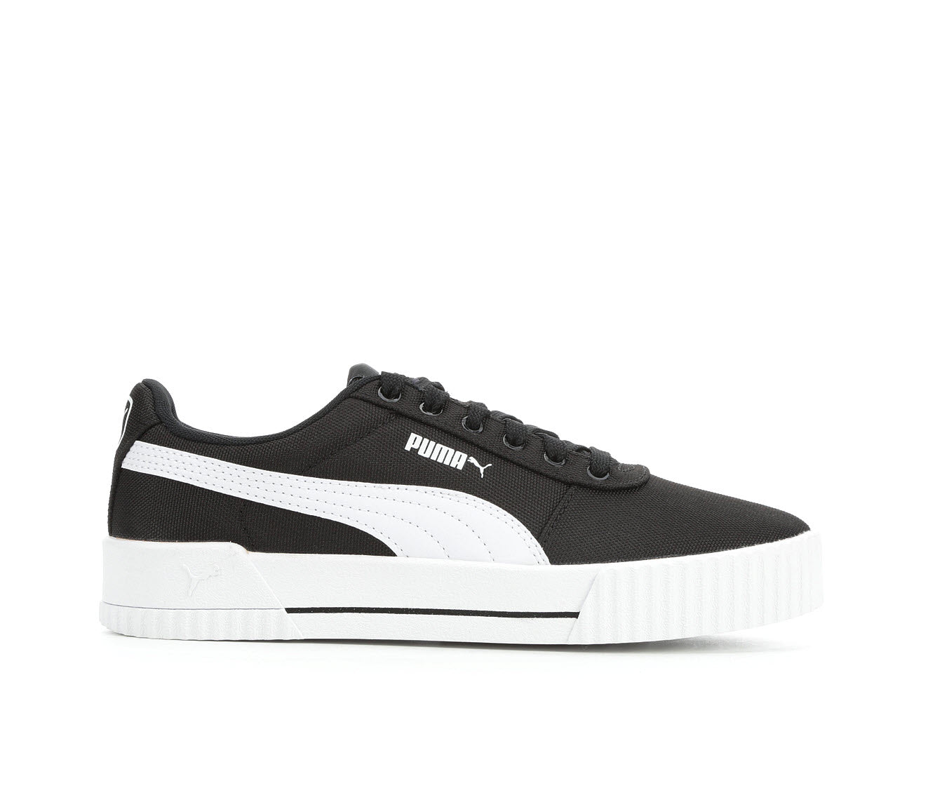 Women's Carina Canvas Court Sneakers - Black & White - 8.5 - NWOB