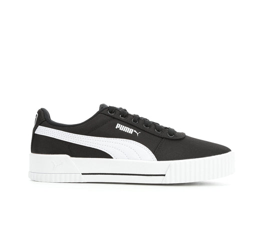 Women's Carina Canvas Court Sneakers - Black & White - 8.5 - NWOB