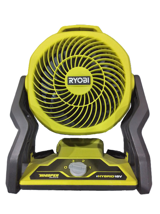 Ryobi Hybrid 18v Whisper Series 7.5" Fan PCL811 Used/Surface Scratching