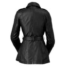Whet Blu Mid-Length Belted Leather Jacket-Black-XXL-New without Tags