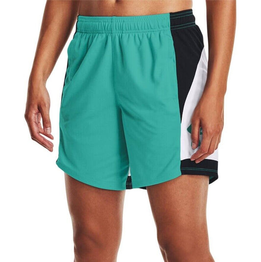 Under Armour Baseline 6.75" Basketball Shorts-Neptune/Black-Various Sizes-NWT