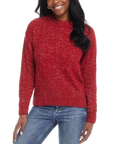 Weatherproof Vintage Women's Chenille Holiday Pullover Sweater Red NWT