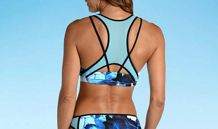 Xersion Women's Swimsuit Bra Top-Pool Blue-Various Sizes