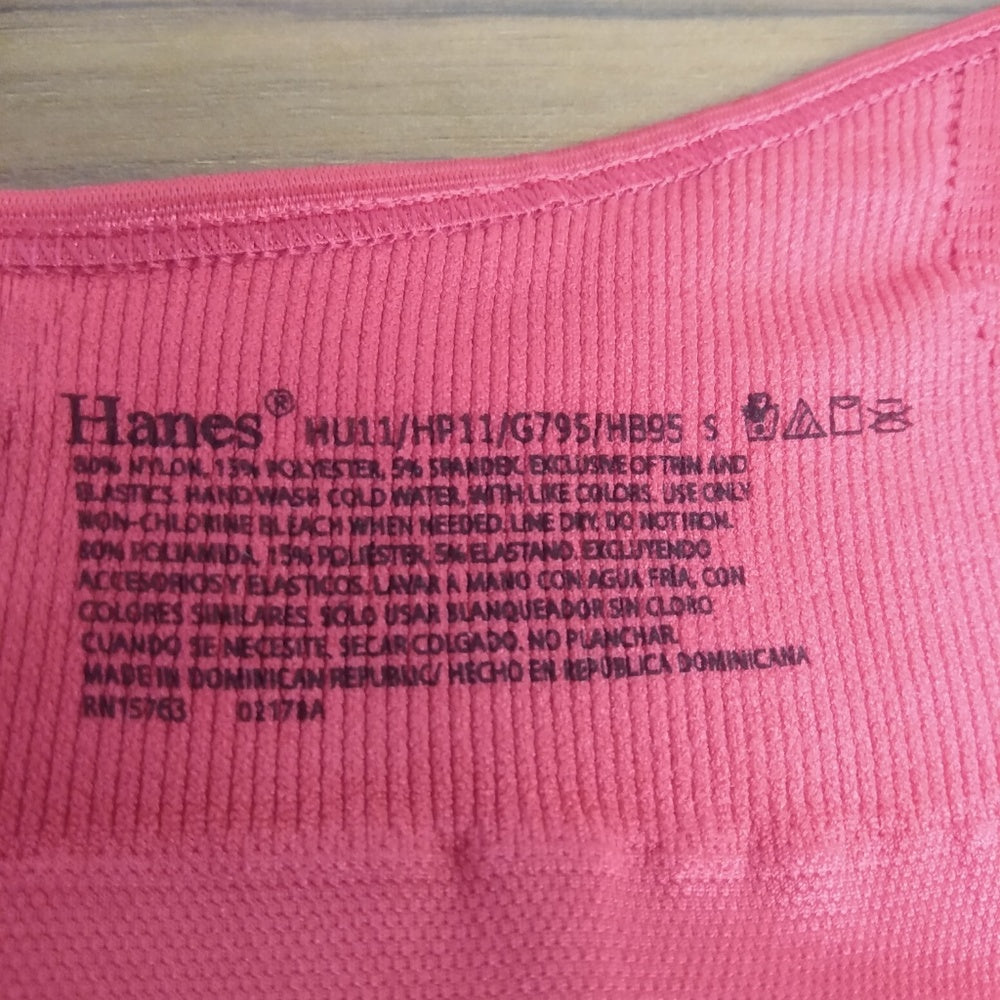 Hanes Heartfelt Pink Bralette- NWT- Small