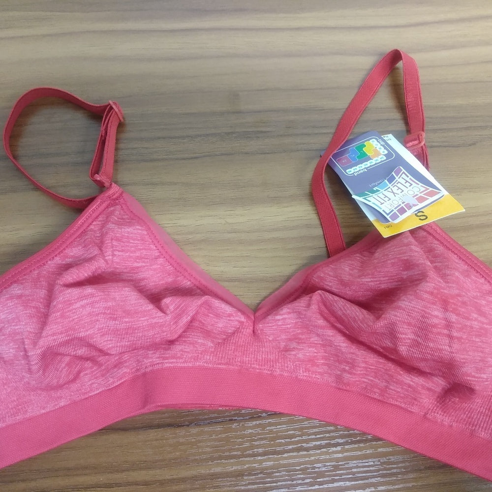 Hanes Heartfelt Pink Bralette- NWT- Small