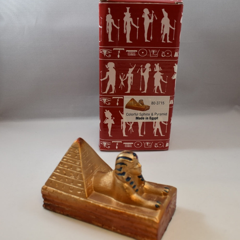 Colorful Sphinx & Pyramid Decor- New In Box