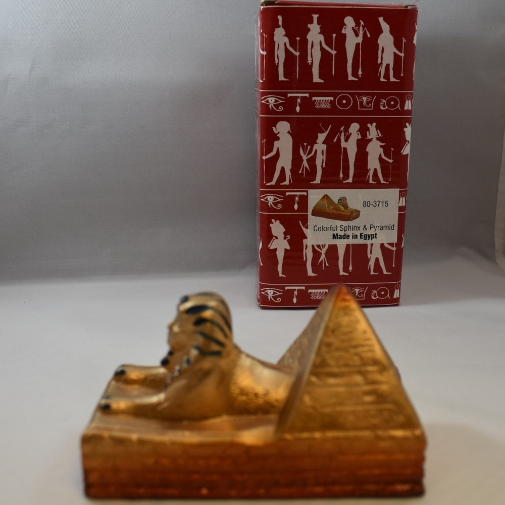 Colorful Sphinx & Pyramid Decor- New In Box