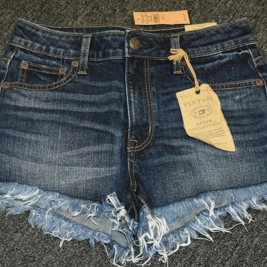 AE Ladies Vintage Denim High Rise Festival- Blue Jean Shorts