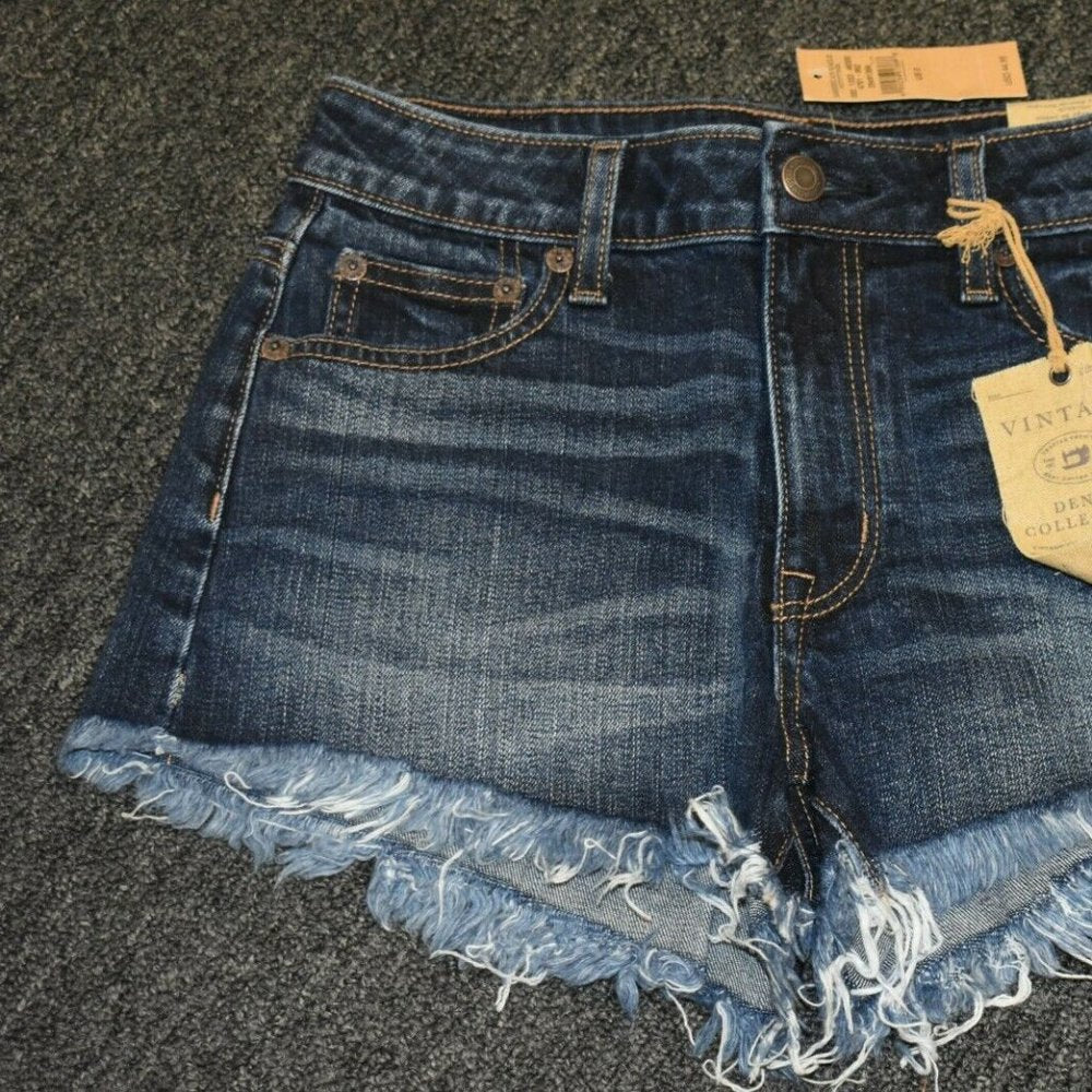 AE Ladies Vintage Denim High Rise Festival- Blue Jean Shorts