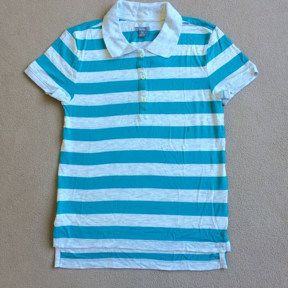 AEO Aerie Women's Striped Tennis Polo Shirt