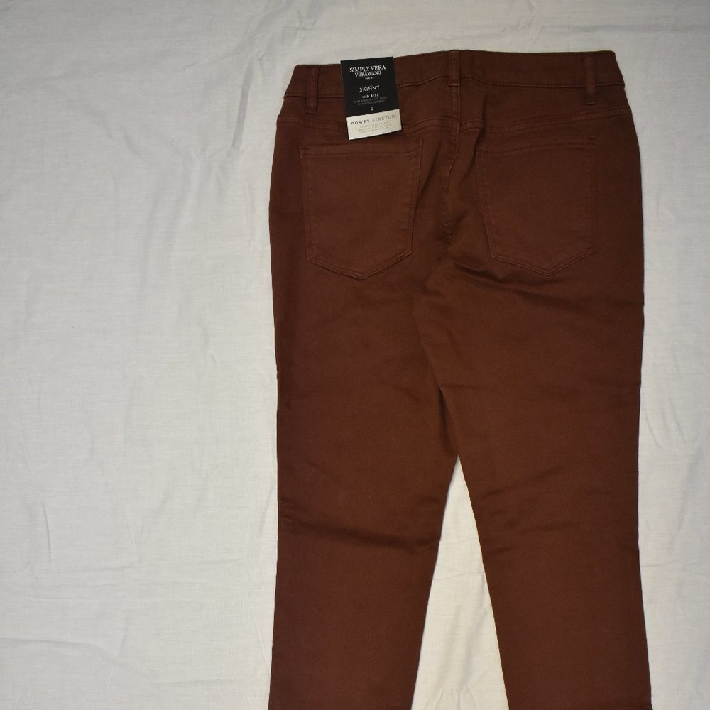 Simply Vera Wang Flex Skinny Pants-Raspberry-New with Tags