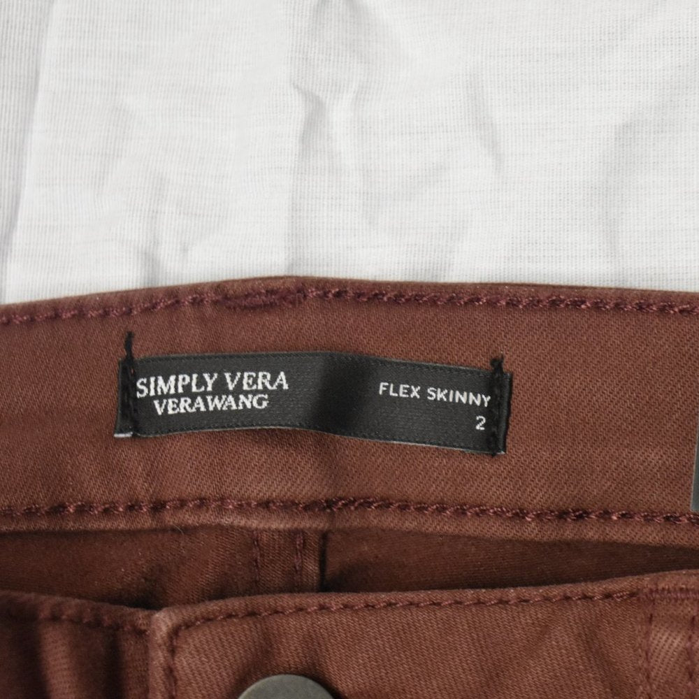 Simply Vera Wang Flex Skinny Pants-Raspberry-New with Tags