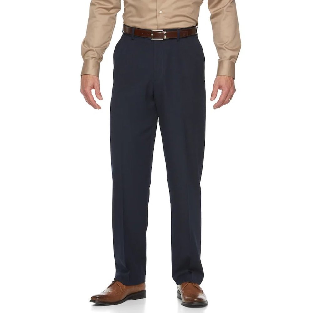 Croft & Barrow Men's Classic Fit Dress Pants - Admiral Navy - 40x32 - NWT