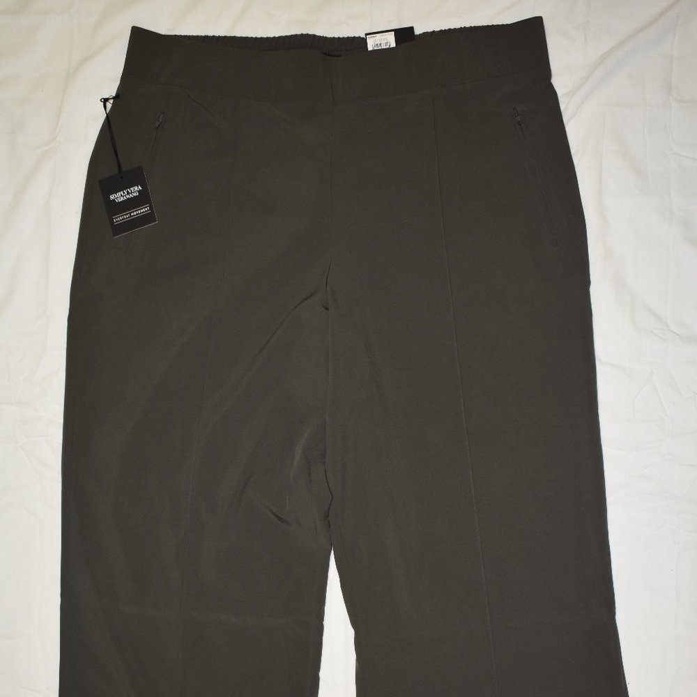 Simply Vera Wang Everyday Movement Relaxed Pull-On Pants-New with Tags