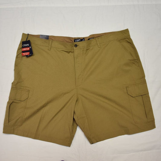 Chaps Stretch Cargo Shorts 10.5" Inseam Big & Tall-Various Sizes-Brown-NWT