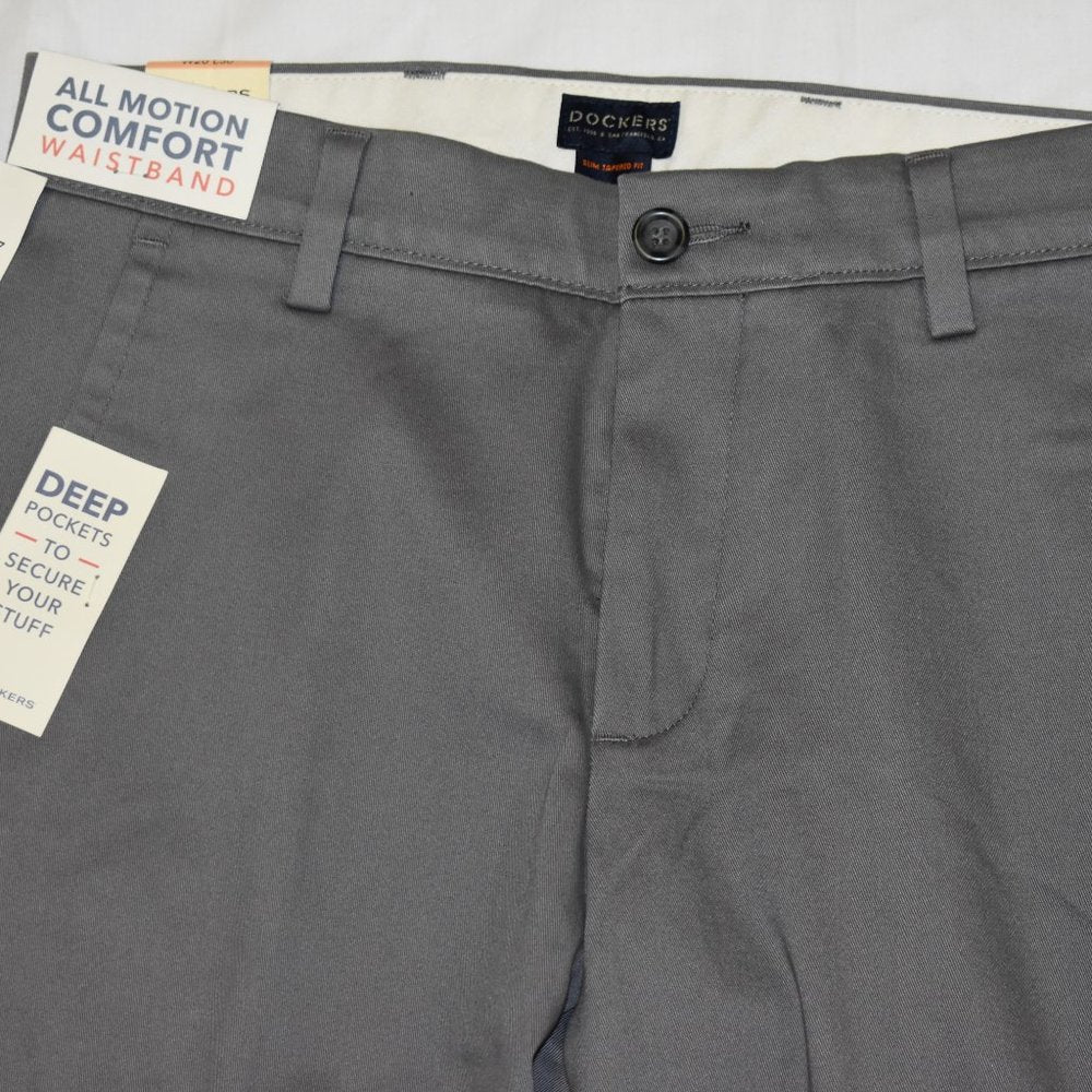 Docker’s Easy Slim Tapered Fit Khaki - Grey - 28x30 - New with Tags