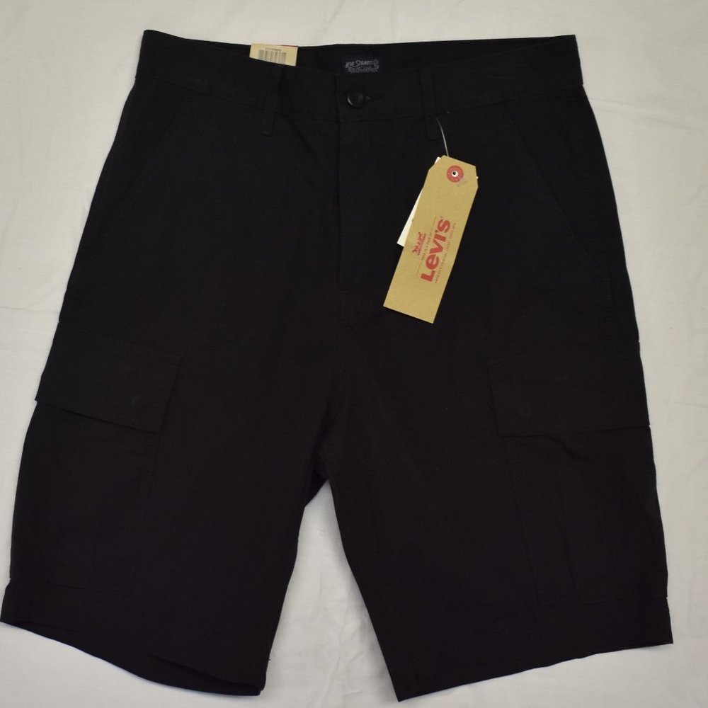 Levi's Carrier Cargo Shorts 29 Loose Fit Black NWT