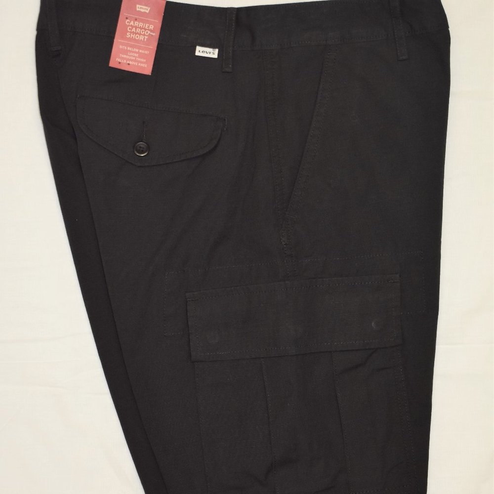 Levi's Carrier Cargo Shorts 29 Loose Fit Black NWT