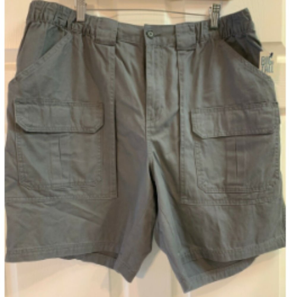 Big & Tall Croft & Barrow Cargo Shorts-Grey-New with Tags