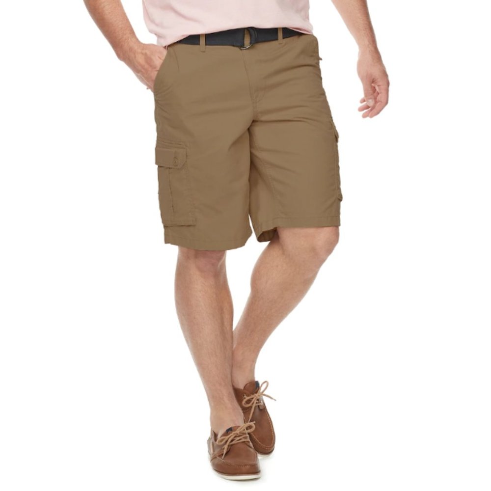 Big & Tall SONOMA Belted Classic Cargo Shorts