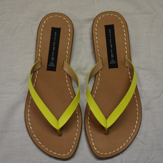 NEW Steven Chey Yellow Neon Sandals Multiple Sizes