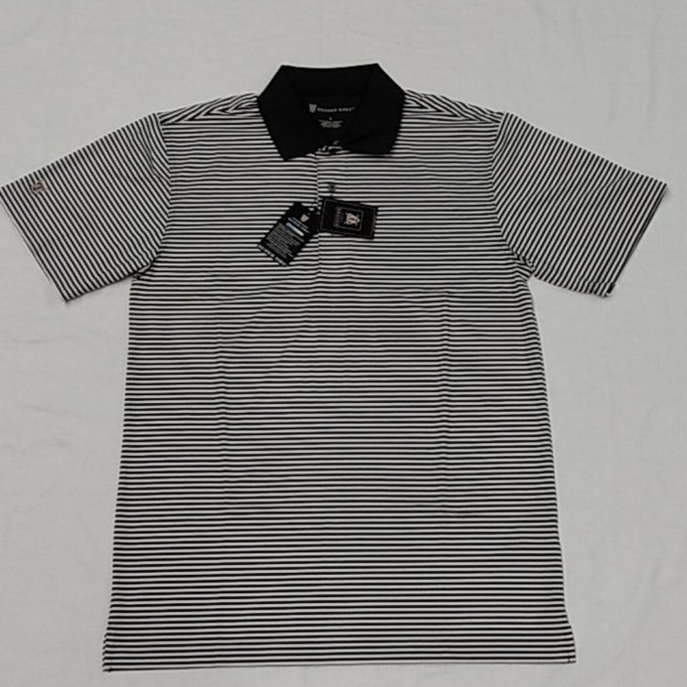 Oxford Golf Shirt Men's Small Blk/wht stripe New with Tags