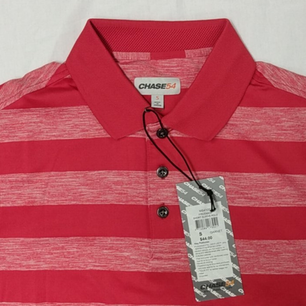 Chase 54 Mens Small Red Stripe Polo New with Tags