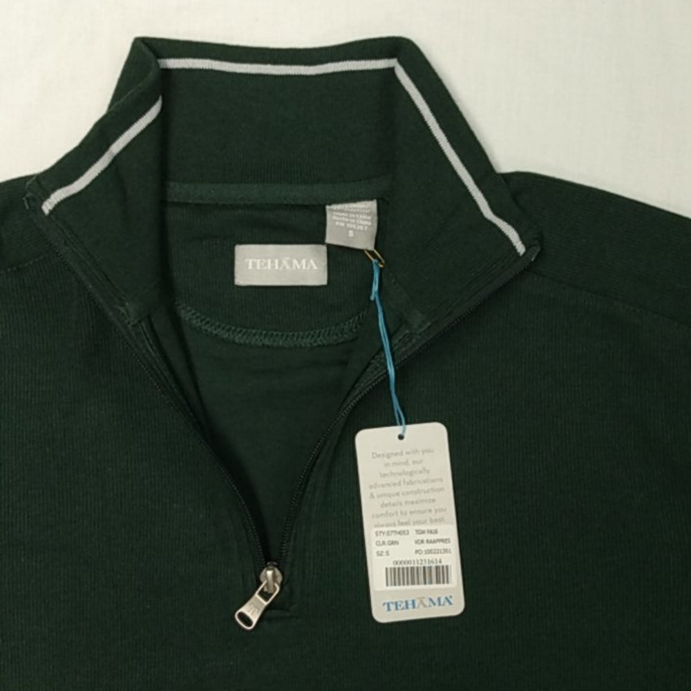 Tehama Drake 1/4 Zip Knit Golf Jacket Green- New with tags