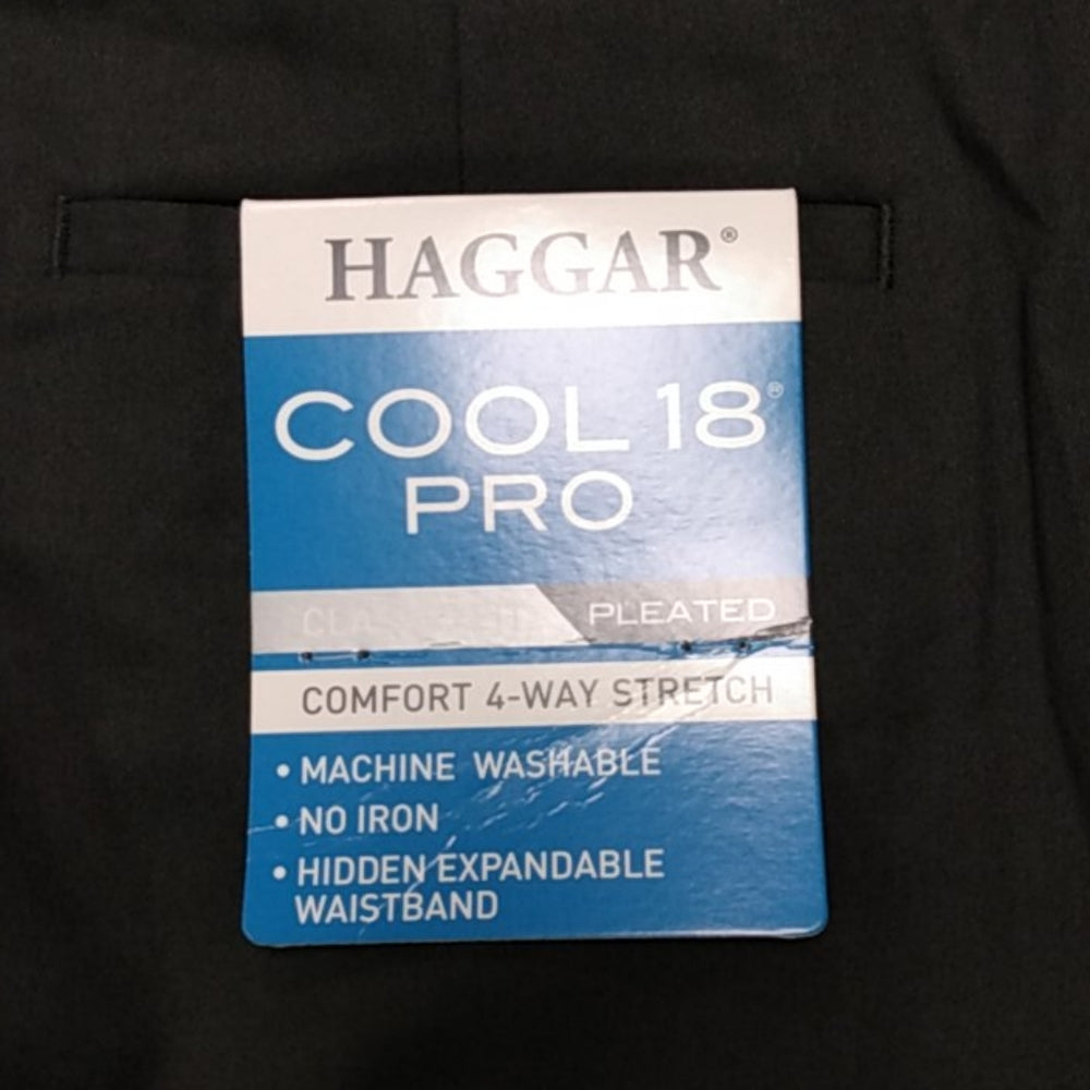 Haggar Cool 18 Pro Classic Fit Pleated - Dark Heather Grey - 36x29 - NWT