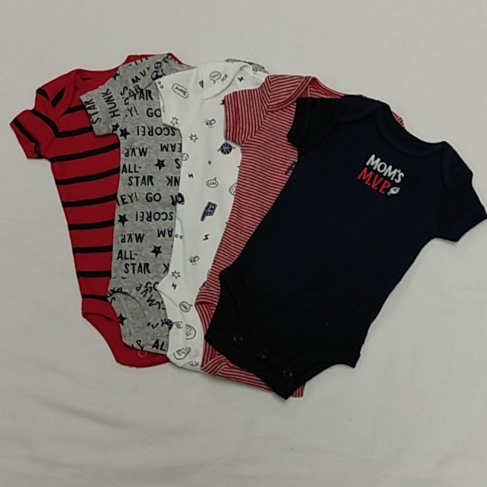 Carter's Boys Bodysuit-Mom's MVP-Red/Blue/White-New without Tags