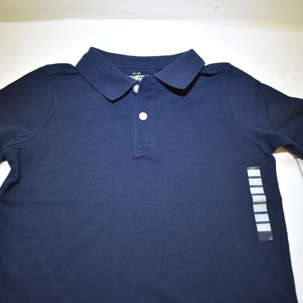 OshKosh Boys Button Neck Polo -Navy-Size 7-New with Tags